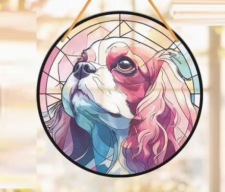 Raamhanger King Charles cavalier spaniel ( extra kleurrijk )