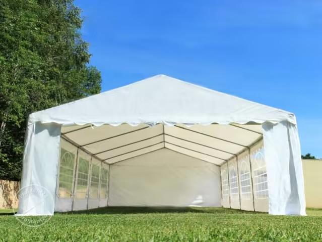 Te huur PVC partytent 5x12 incl 3 biertafelsets