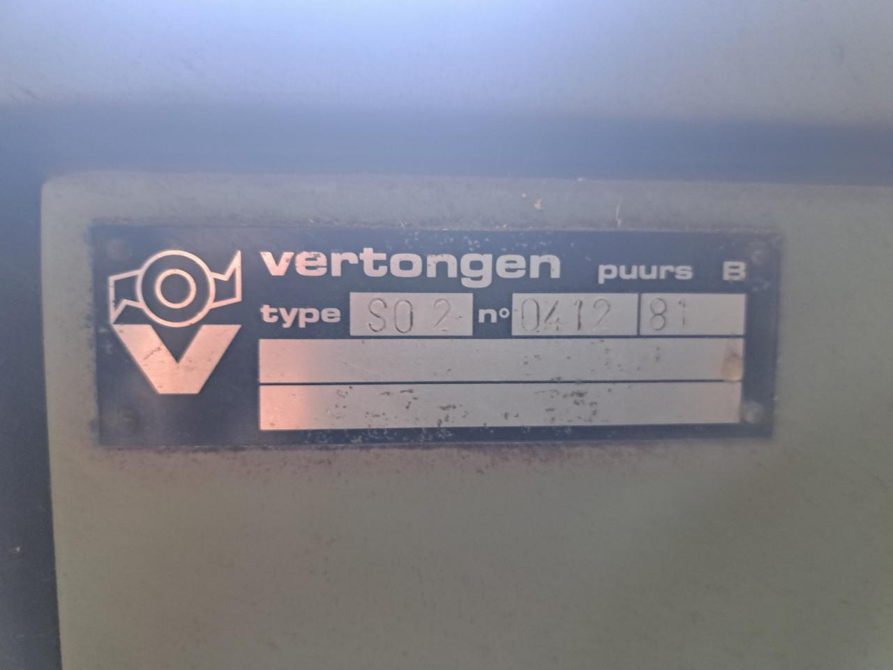 Vertongen vandikte schuurmachine