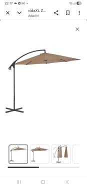 Zweefparasol met voet