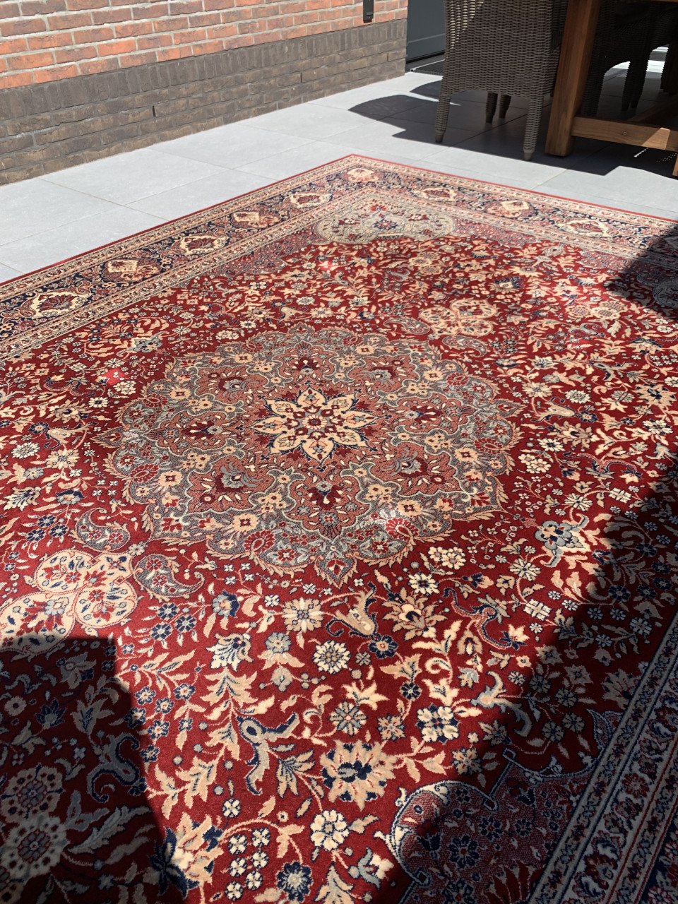 ✨Schitterend Sfeervol Vintage Vloerkleed Louis de Poortere✨Rood/Zacht Groen