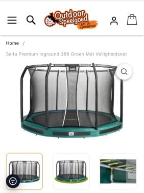 Veiligheidsnet Salta Premium Inground 366 cm