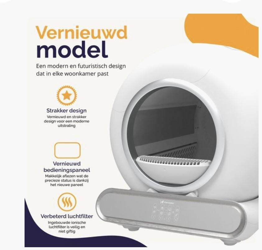 Zelfreinigende elektrische kattenbak