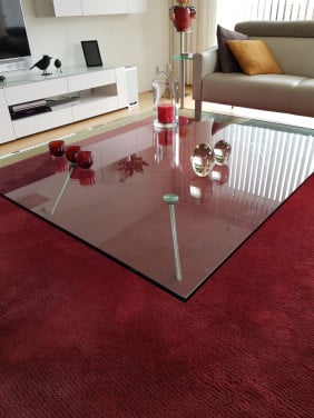 Designtafel glas 150 x 135 cm