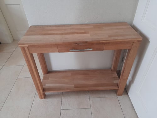 Massief houten Side table 35,5 x 100 x 78H (in goede nette staat )