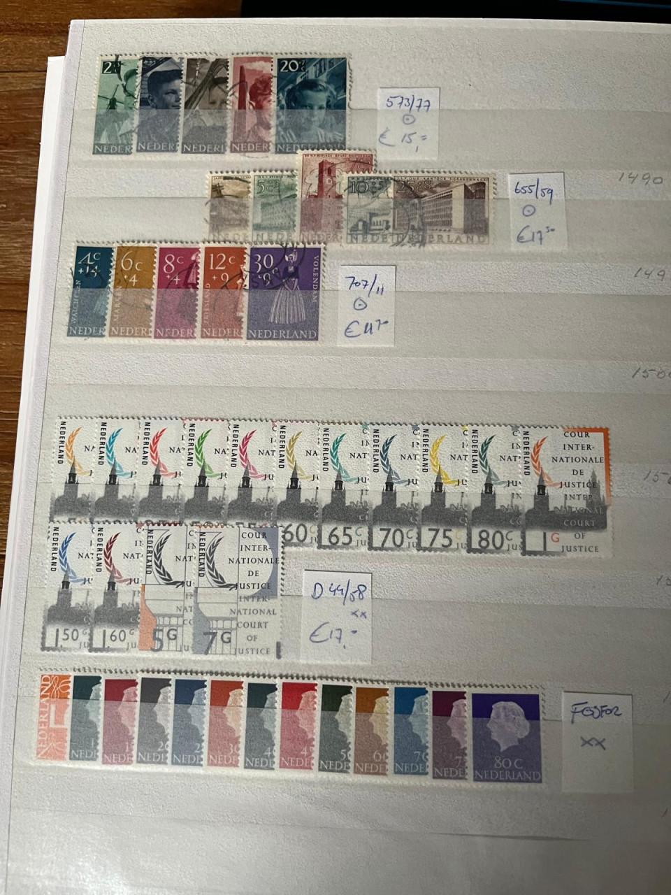Kleine collectie Nederland gestempeld, ongestempeld en postfris