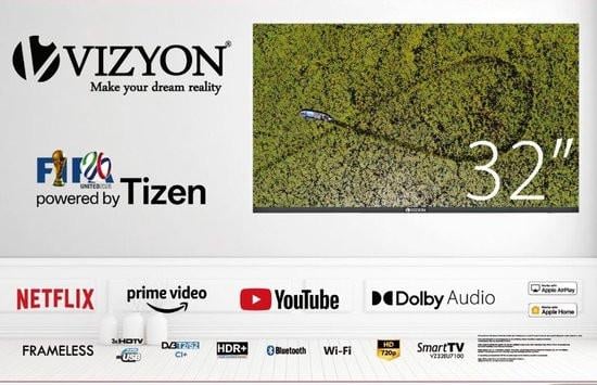 Vizyon 32 inch Tizen Samsung Software Smart Televisie
