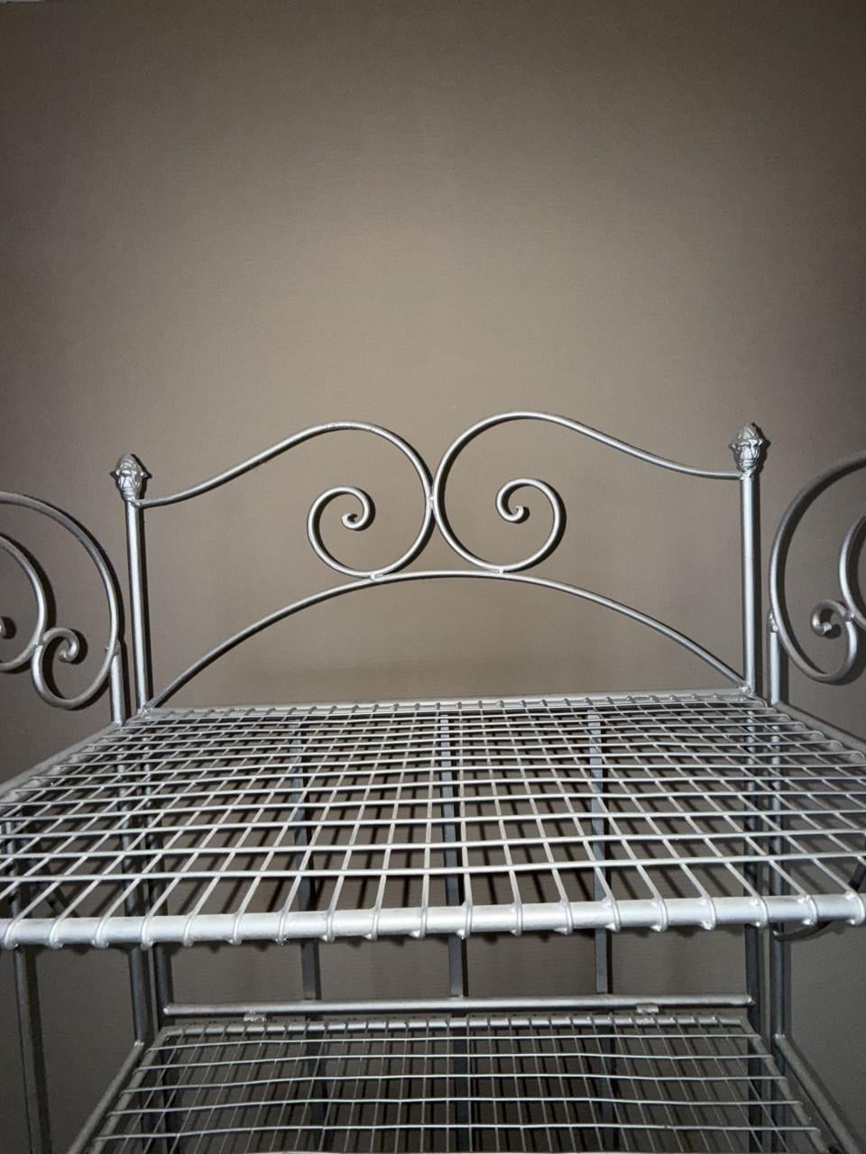 Metalen zilverkleurig opvouwbaar rek