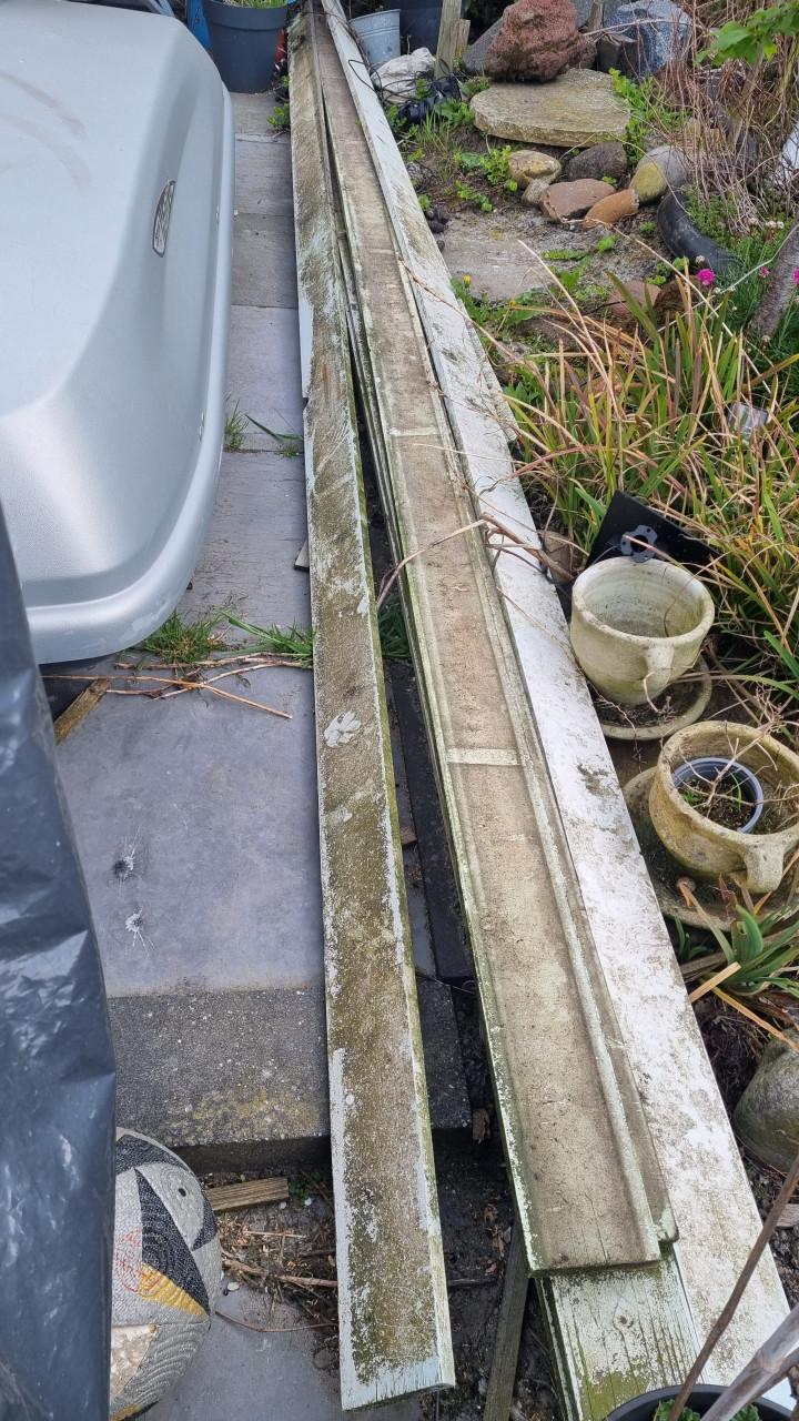 Afdakje maken? aluminium profielen en planken te koop