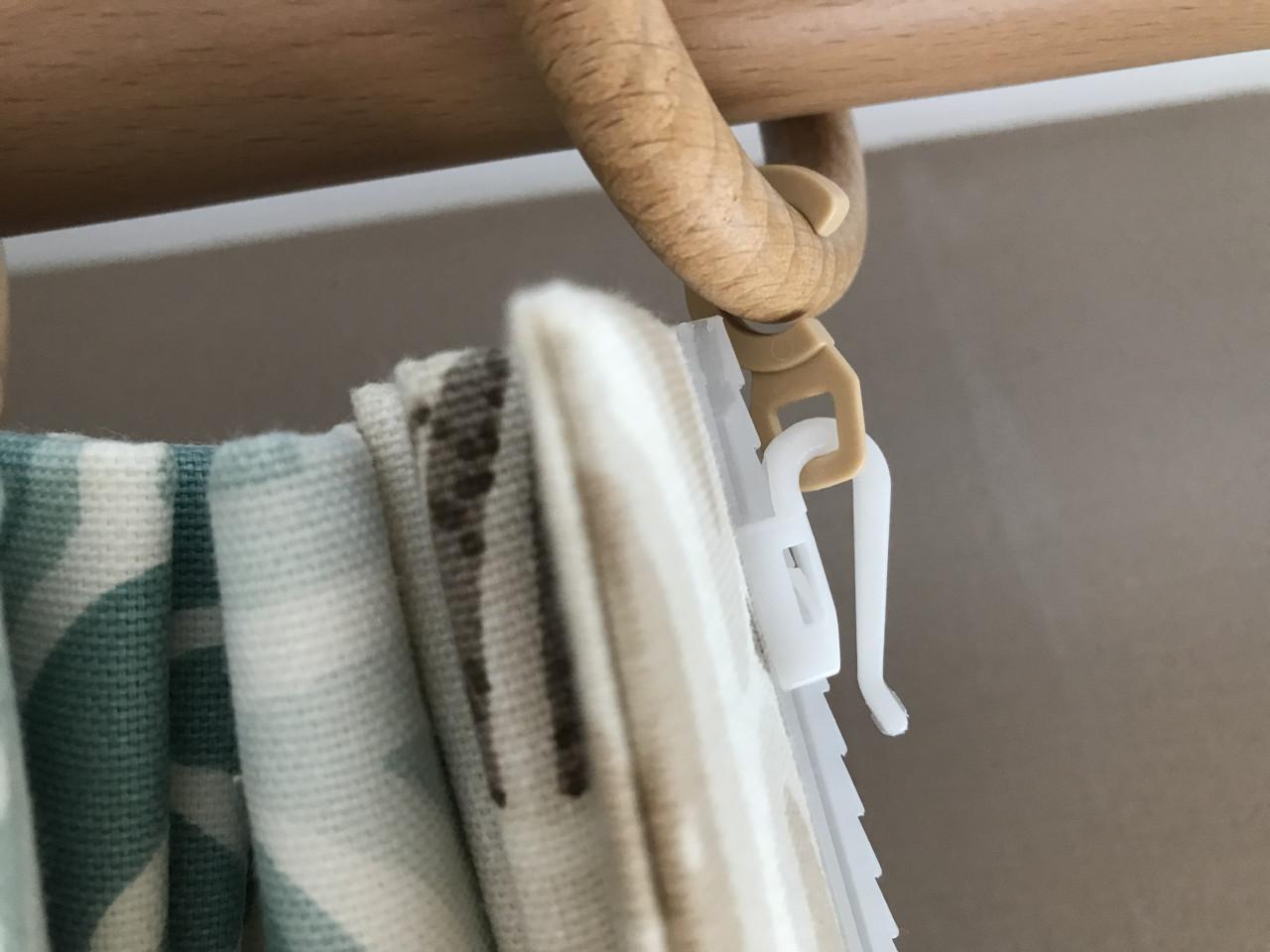 Gordijnroede voor ringen beukenhoutt 122 cm