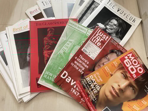 David Bowie collectie cd boeken fanclub bladen
