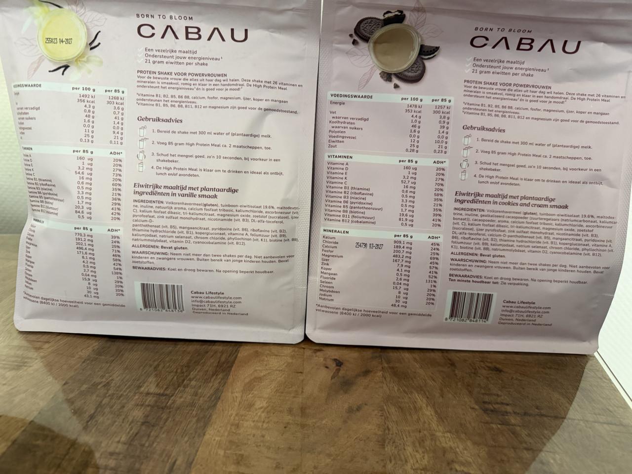 Nieuwe proteïne meals Cabau
