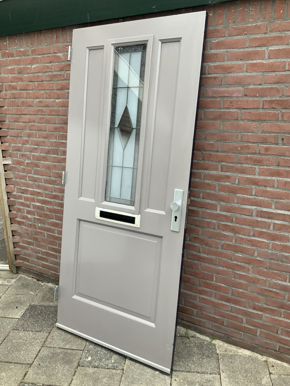 Voordeur met glas in lood