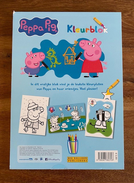 Nieuw | Peppa Pig kleurblok kleurboek