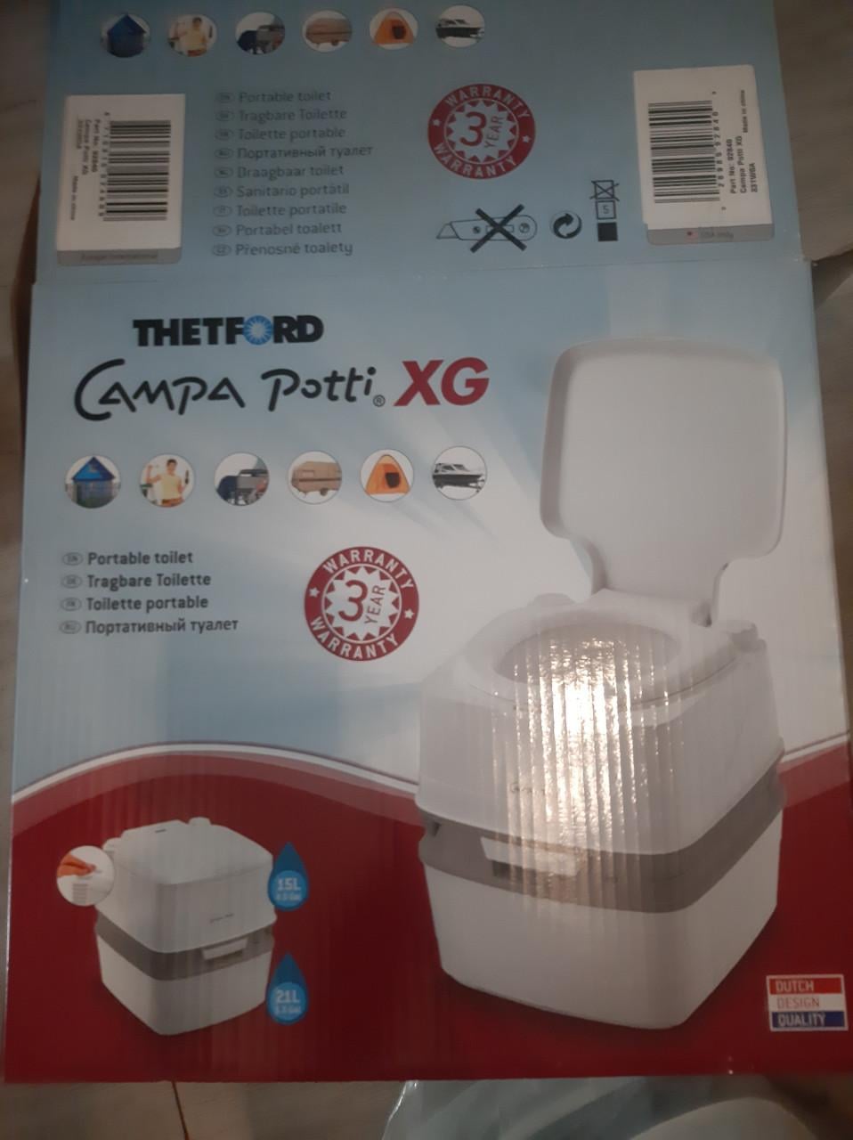 Campingtoilet, draagbaar toilet