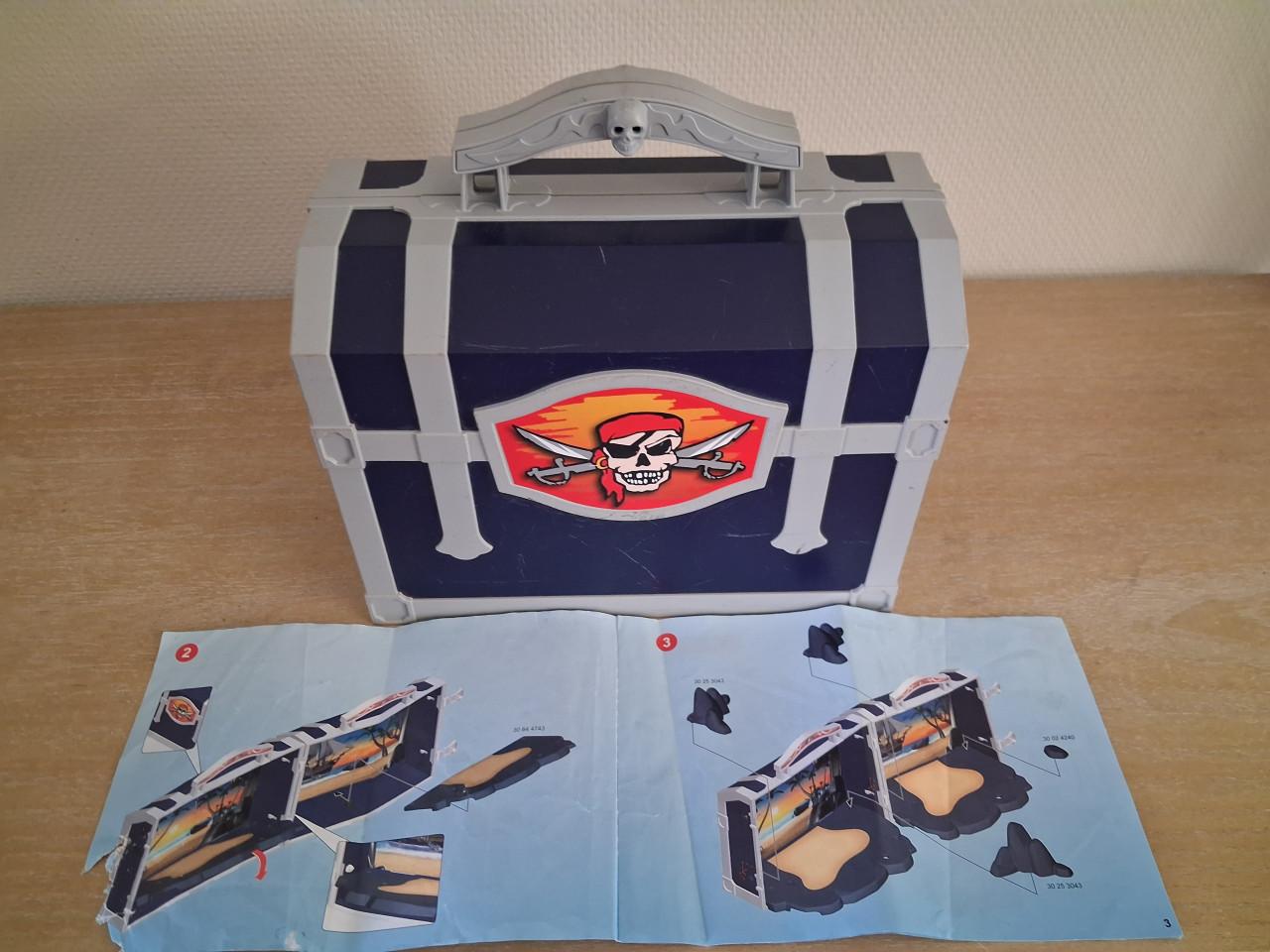 Playmobil piratenkoffer met piraten, kanon, roeiboot set 5347