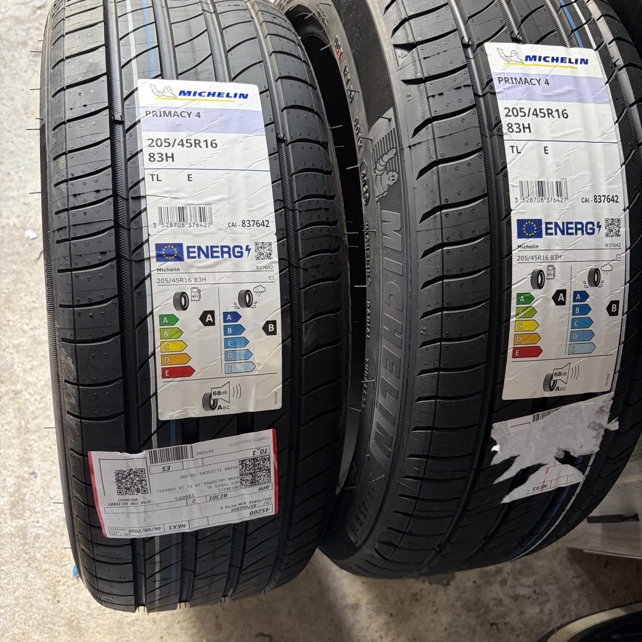 Gloednieuwe Michelin Primacy 4 banden