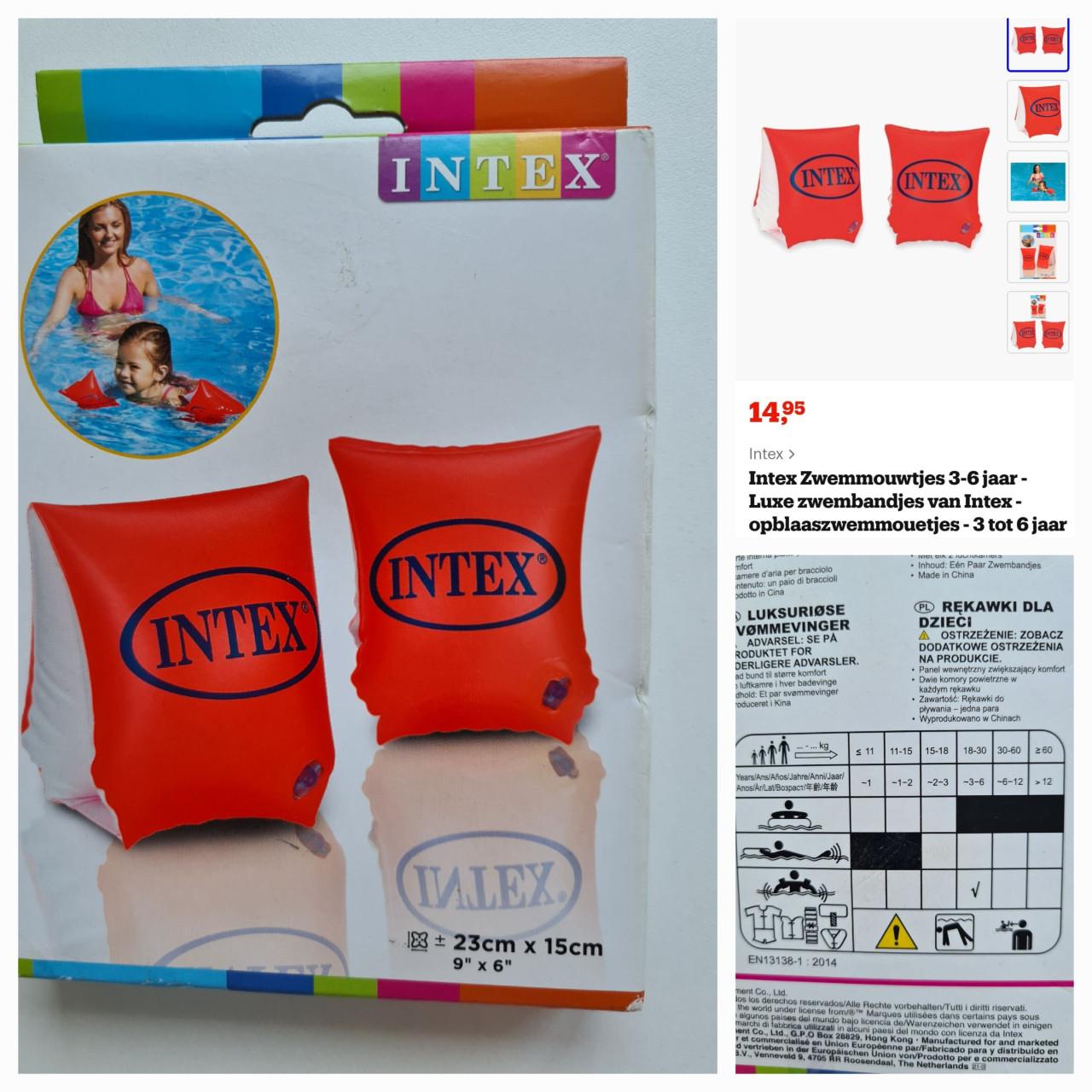 Intex Deluxe zwemarmbandjes.