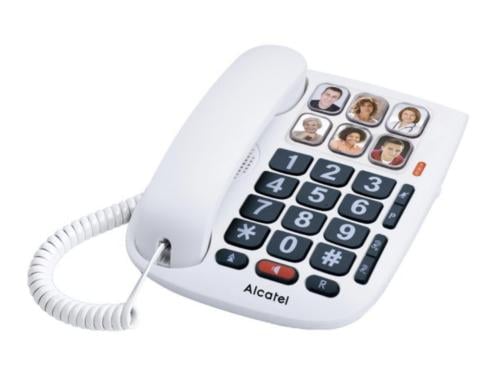 Senioren telefoon Alcatel TMAX10 met 6 grote fototoetsen en vaste lijn
