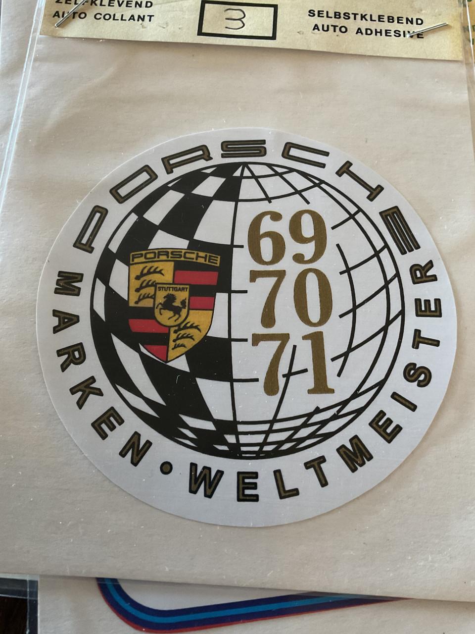Vintage sticker Porsche jaren 70