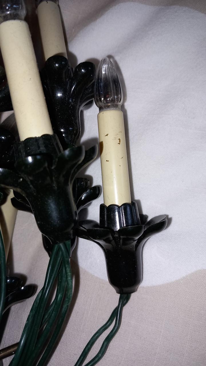 Oude vintage kersboomlampjes