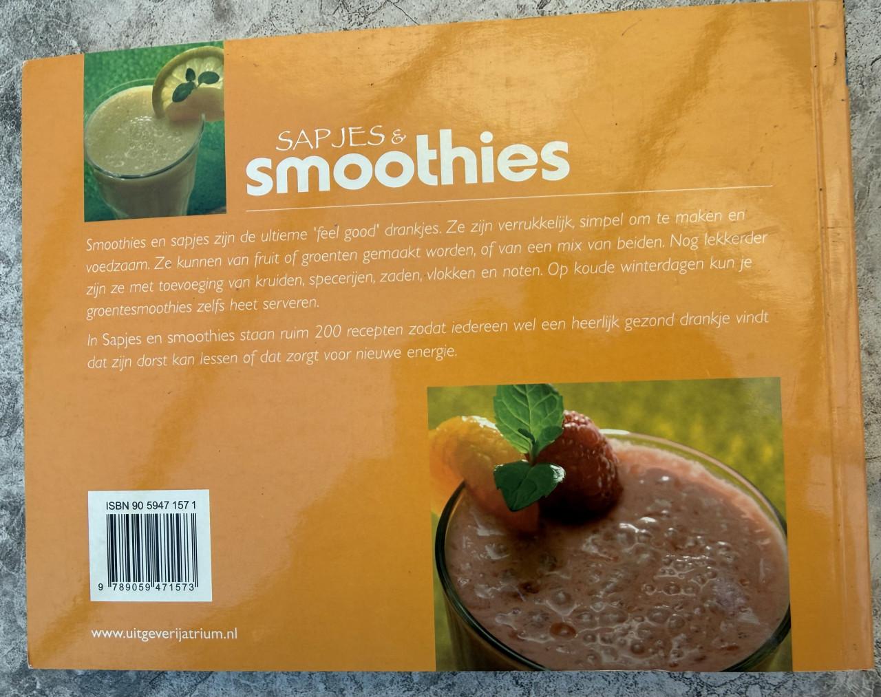 Splinternieuw boek. Sapjes en Smoothies. Nieuwprijs 39,95.