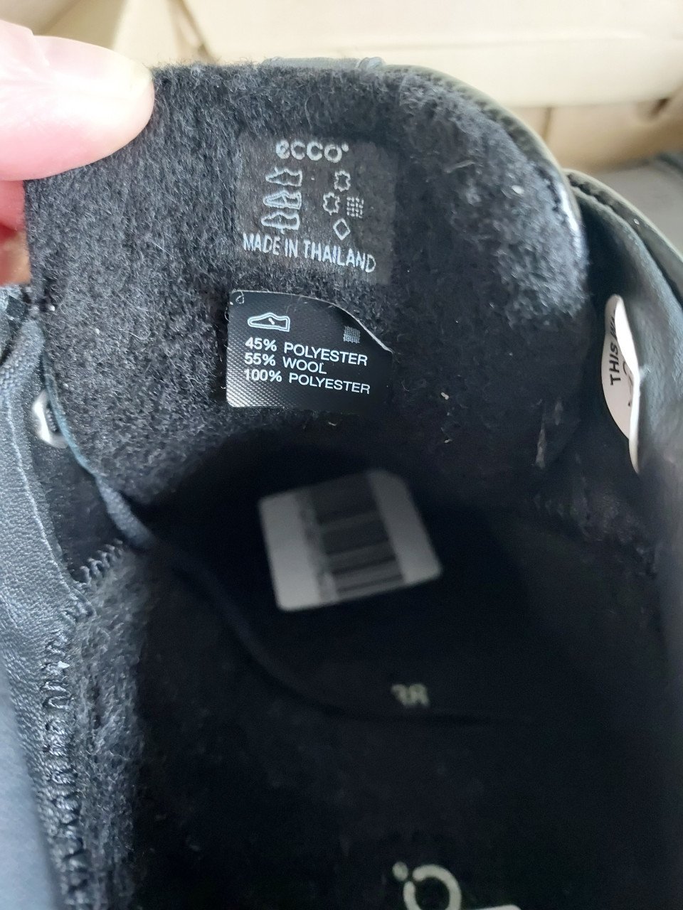 Ecco Wave half hoge veterschoen zwart maat 38 Nieuw