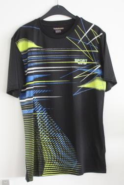 Zwart sportshirt met kleur  shirt maat m