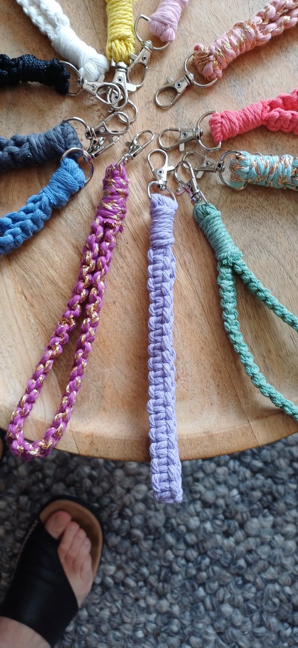 Mcramé sleutelhangers
