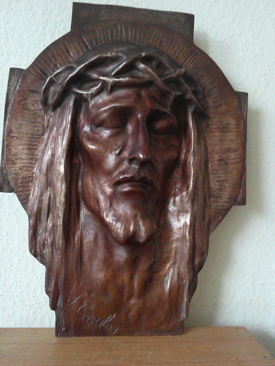 GESIGNEERDE RELIGIEUZE ART DECO PLAQUETTE JAREN '20