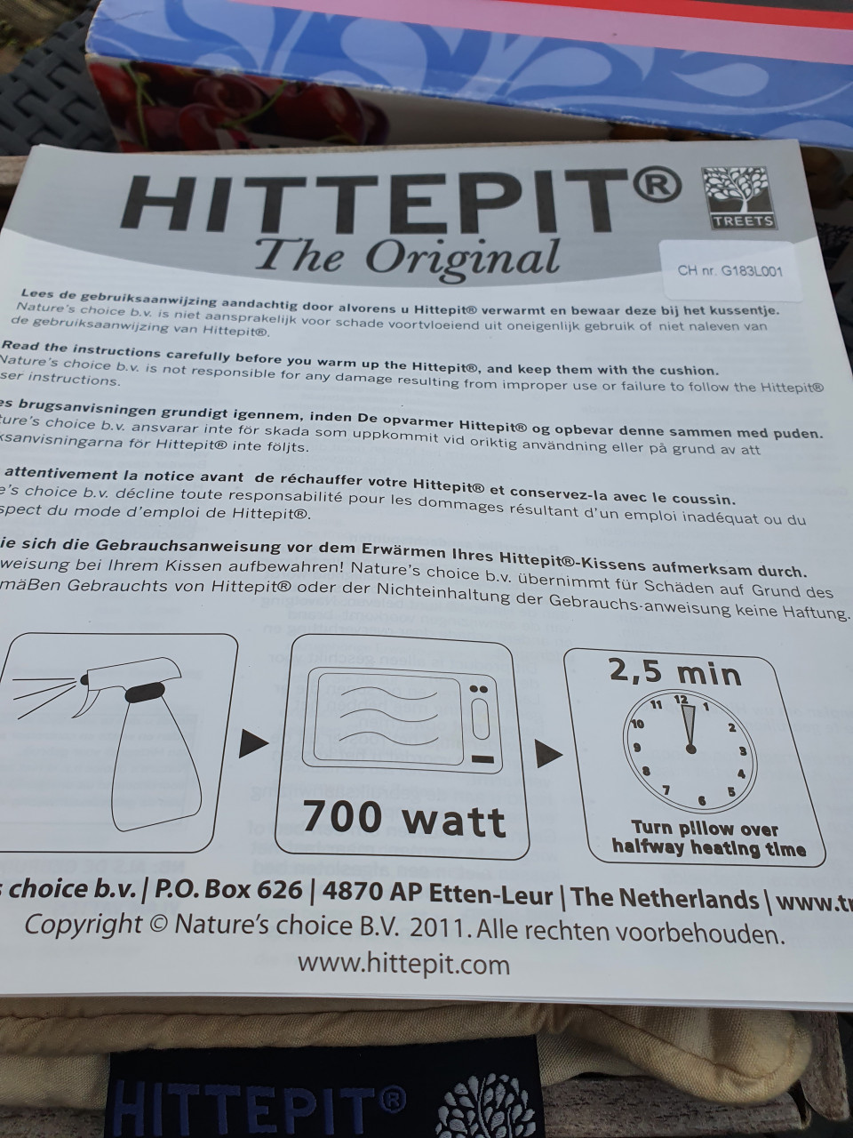 Leuk Treets Hittepit Kersenpitkussen, een 100% natuurproduct....