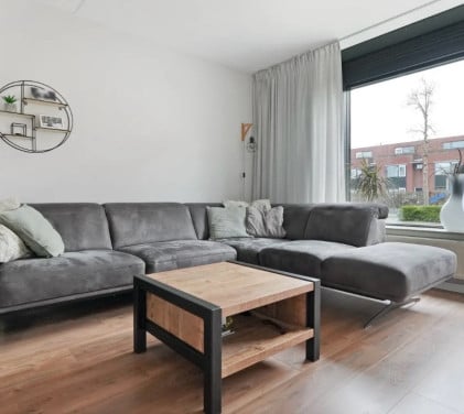Hoekbank antraciet microleder