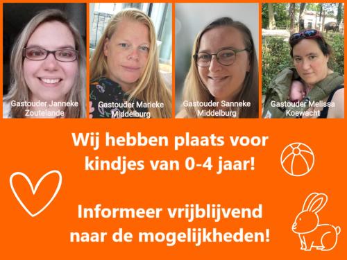 Deze lieve gastouders hebben plaats voor kindjes van 0-4 jaar!