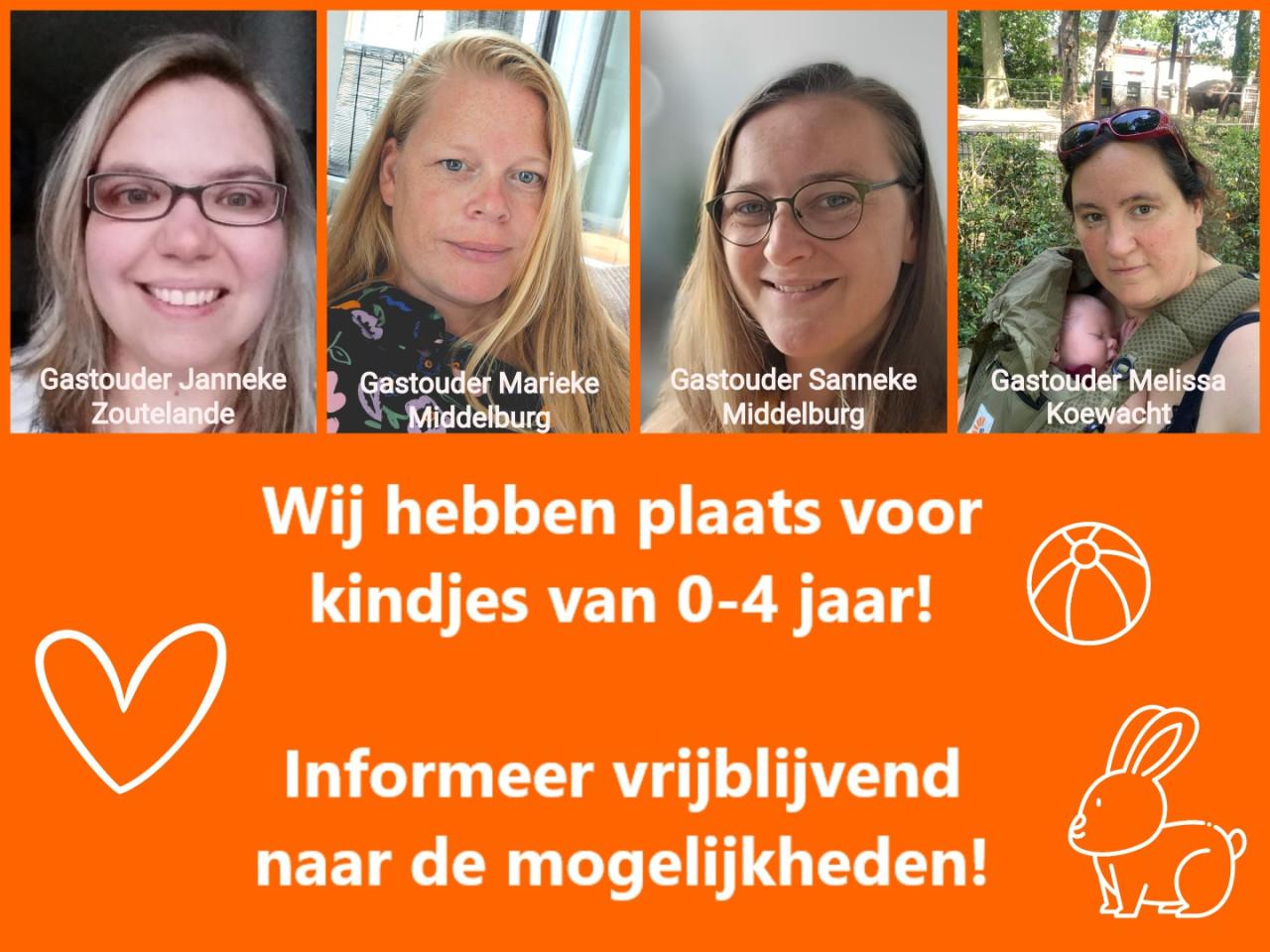 Deze lieve gastouders hebben plaats voor kindjes van 0-4 jaar!