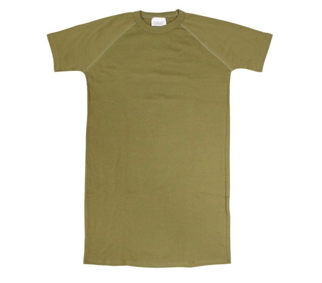 Body Knit winterhemd T-shirt elastisch katoen heren khaki maat L winterhemd