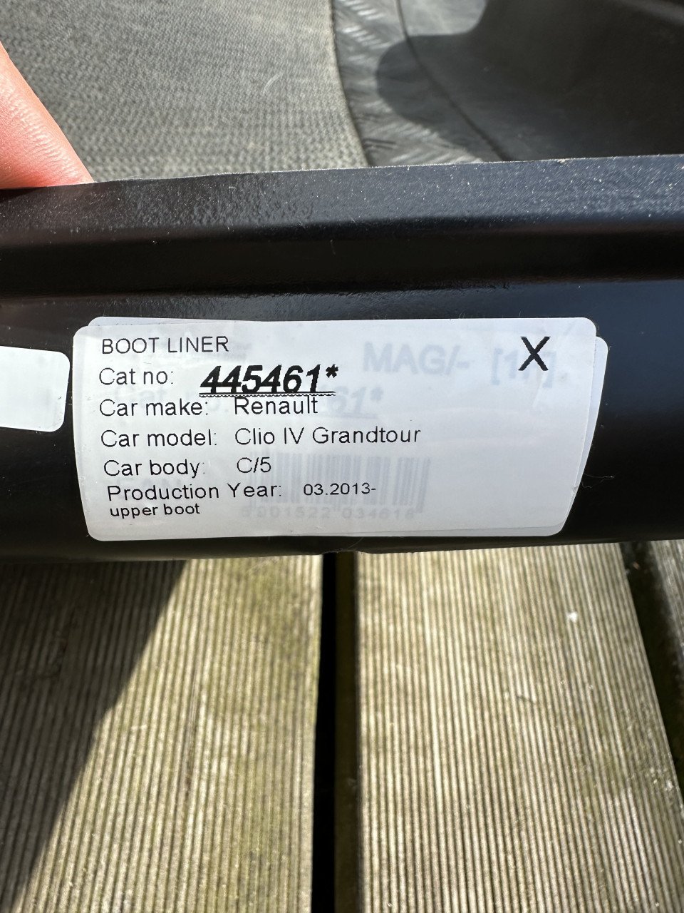 Kofferbakmat Renault Clio Estate 2013>