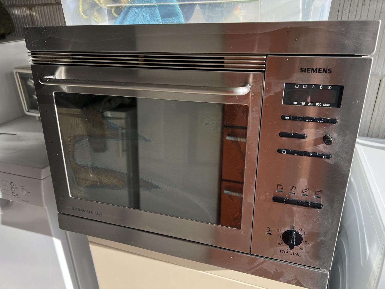 Siemens inbouw combi magnetron hetelucht oven 60x47 cm.. Glazen bakplaat