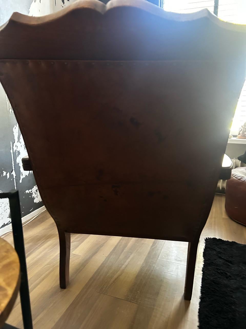 Vintage leren fauteuil