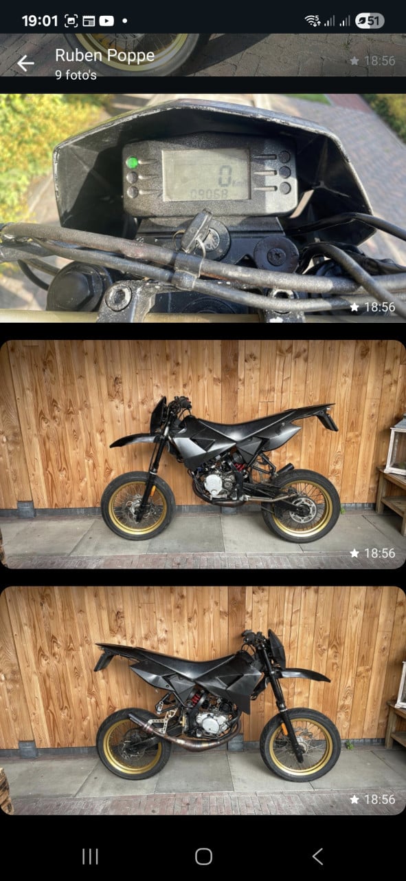 Supermoto schakelbrommer (werkt niet)