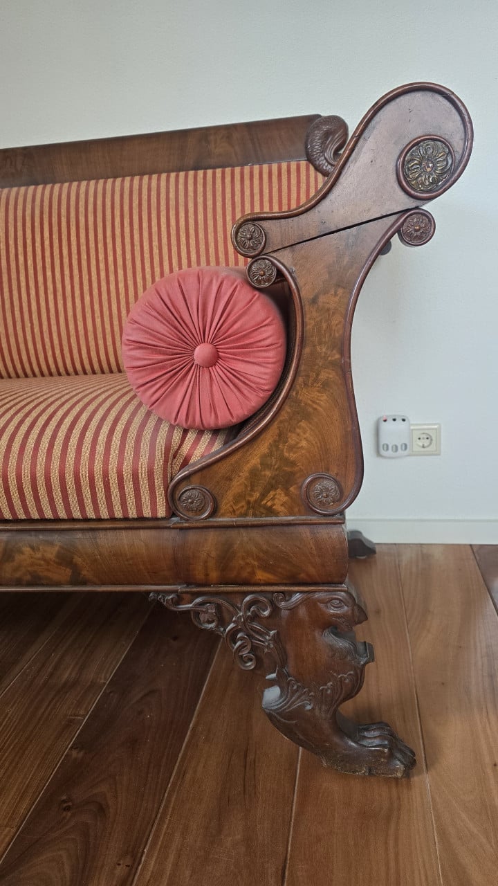 Mahoniehouten bank scandinavische stijl izgs