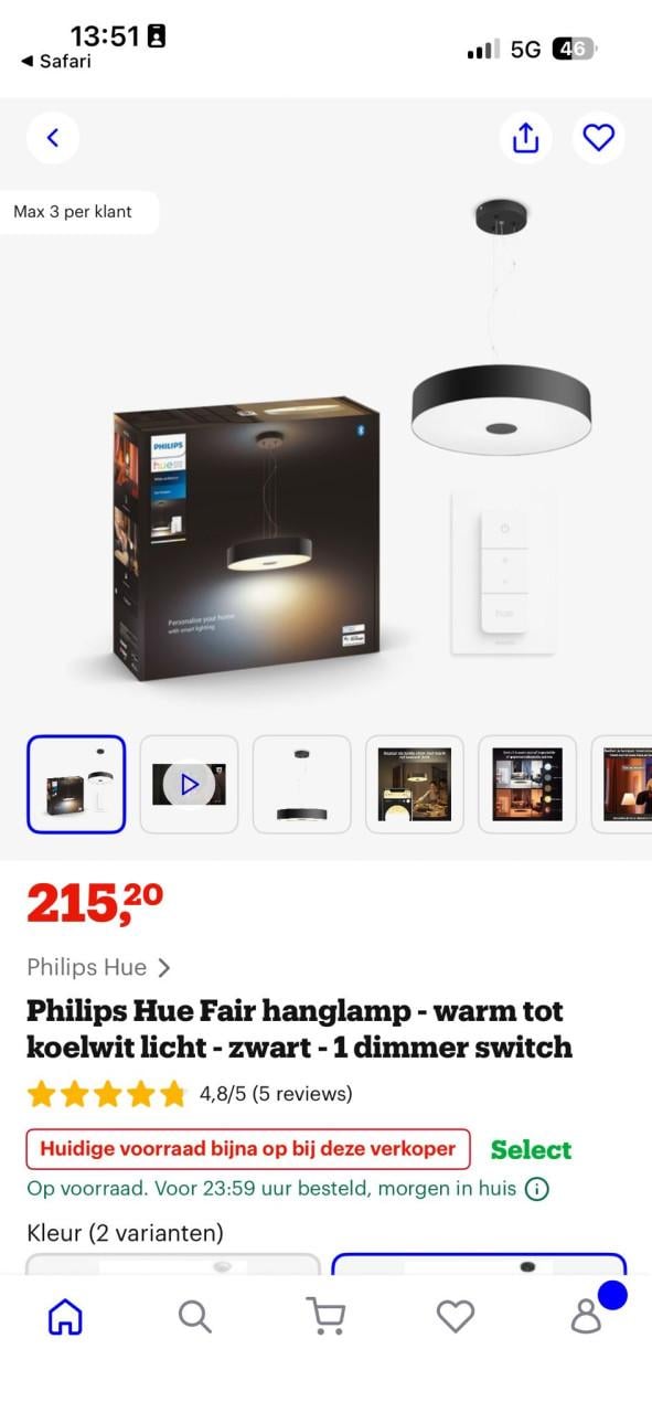 Philips hue hanglamp