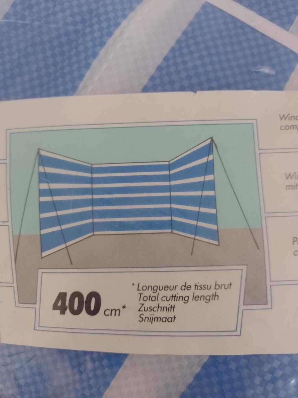 Windscherm blauw- nieuw in de verpakking-