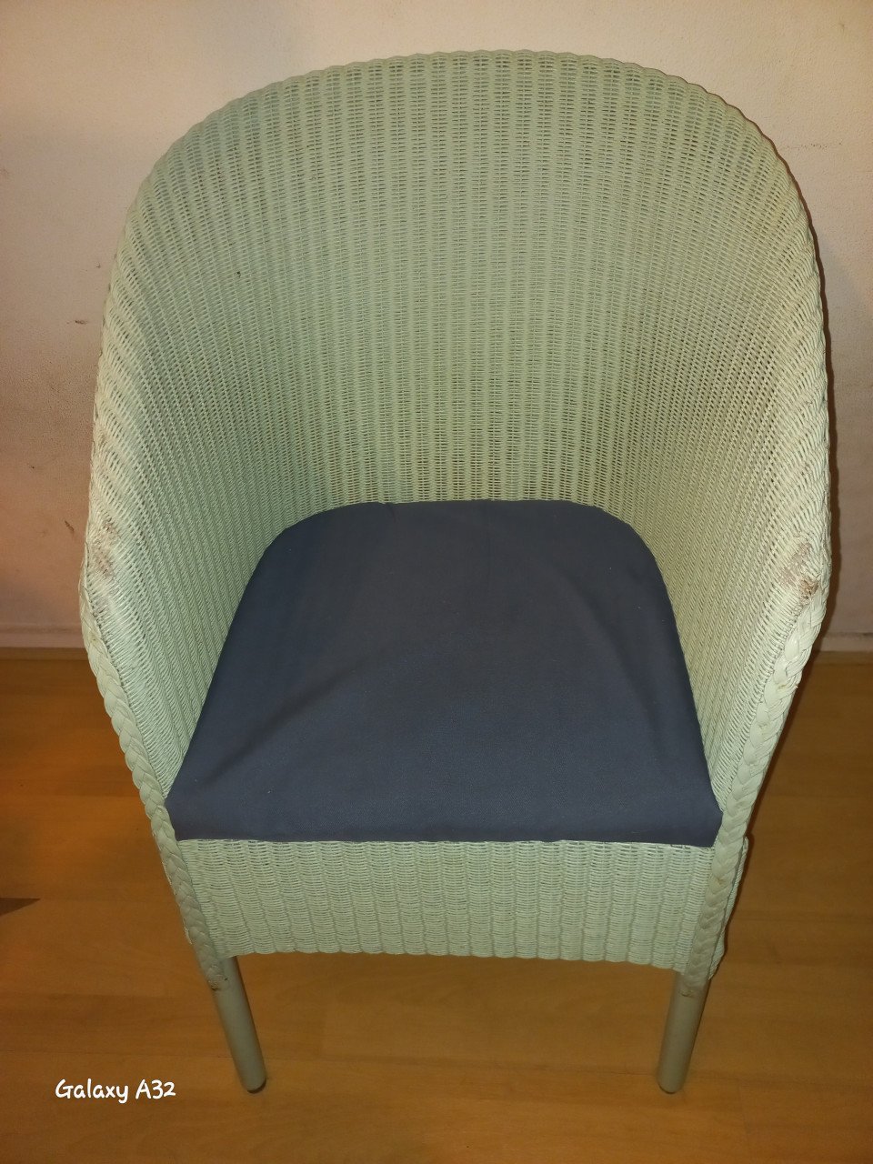 Rieten Stoelen   - mint groen  - 4 stuks