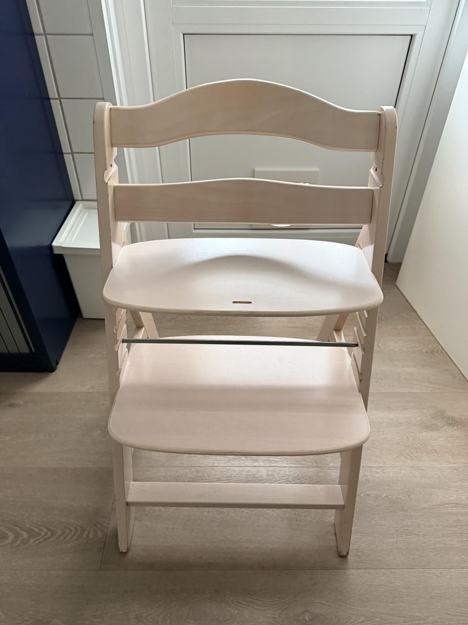 Hauck houten kinderstoel meegroeidtoel whitewash