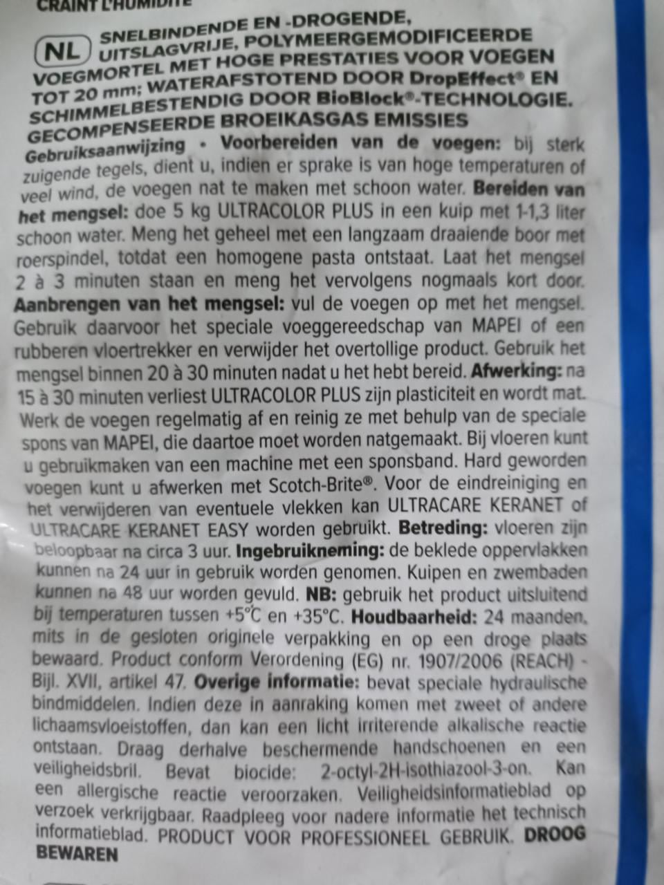 Voegmortel grijs twee zakken à 5 kg - waterafstotend - schimmelwerend
