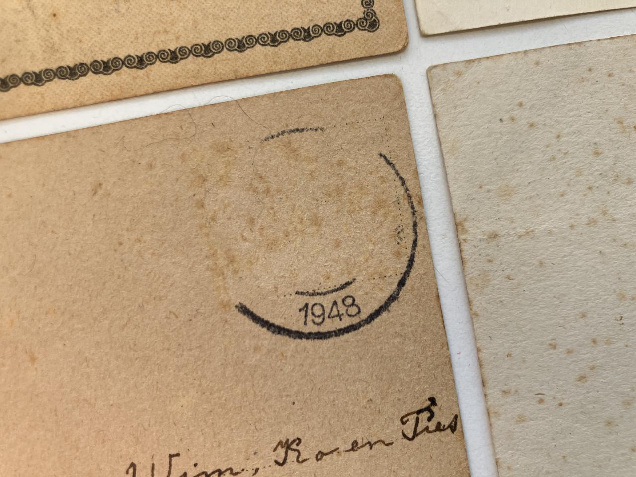 Nieuwjaarskaart 4st ca. 1940-1950