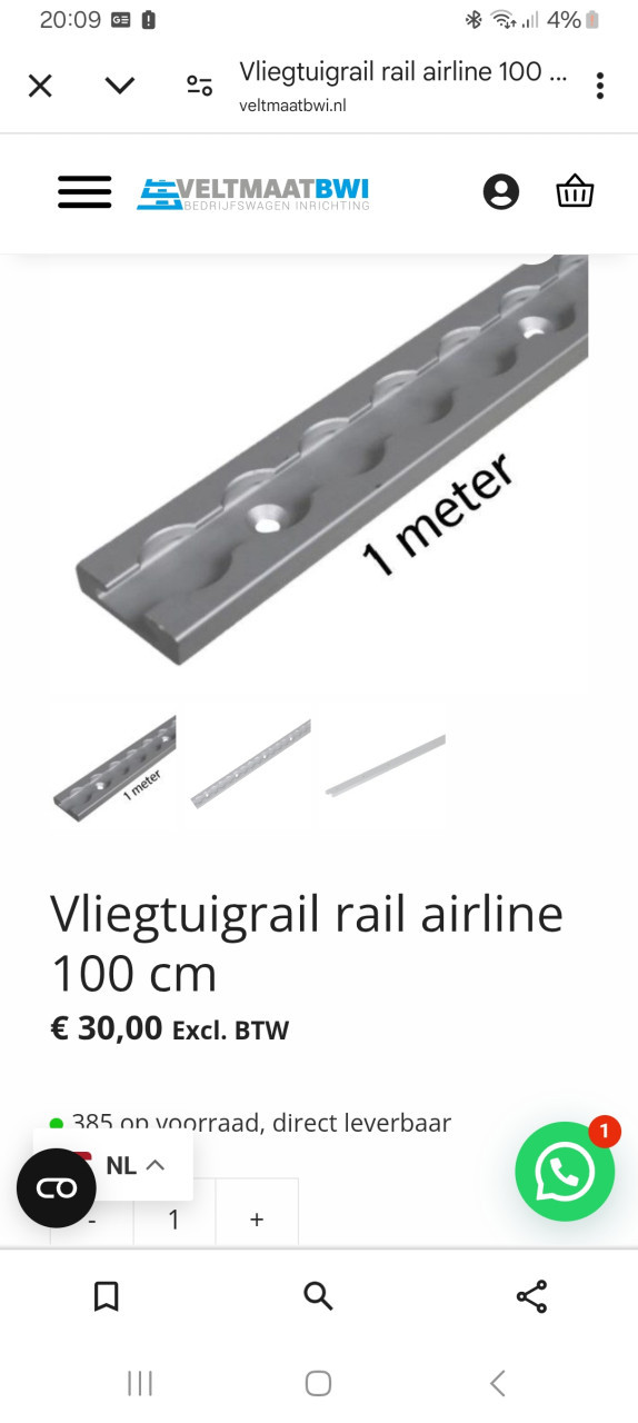 Vliegtuig rail
