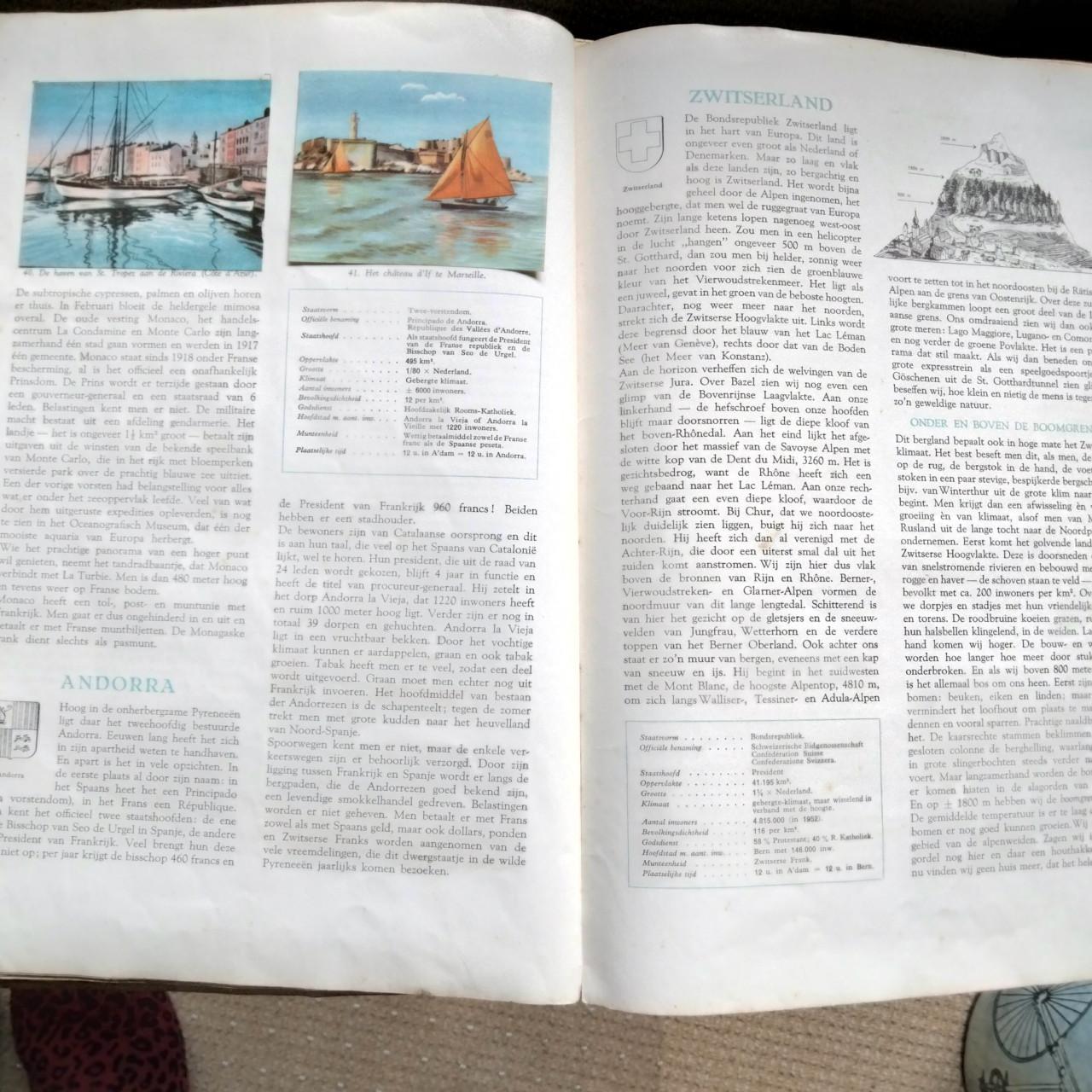 Oude geïllustreerde atlas Europa.