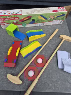Houten miningolf set