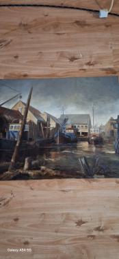 Te koop: Schilderij haven van Yerseke